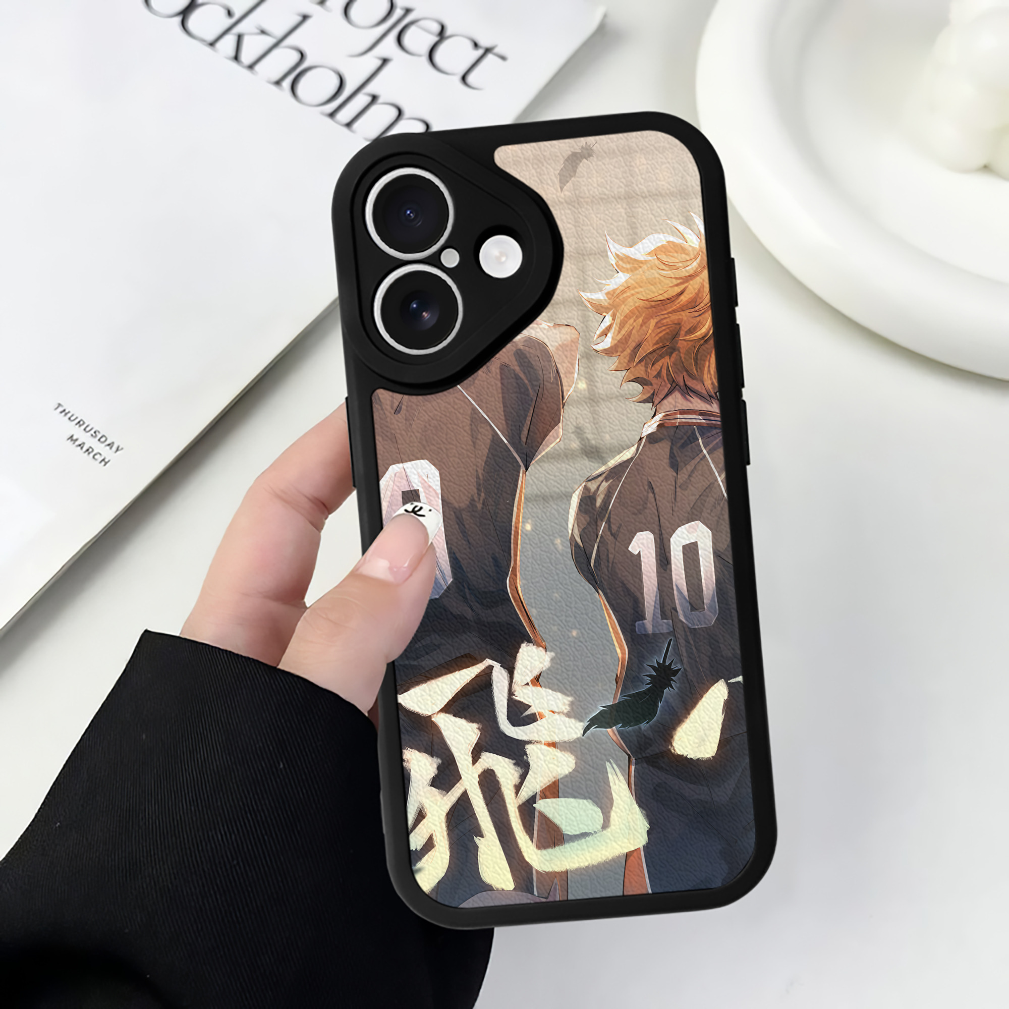 （画像用） ハイキュー!! Haikyu!! 【iPhone 16シリーズ対応】シリコンスマホケース（レザー調） 材質：シリコン